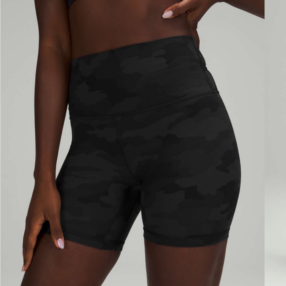 Lululemon Align Short 6" Heritage 365 Camo Deep Coal Multi